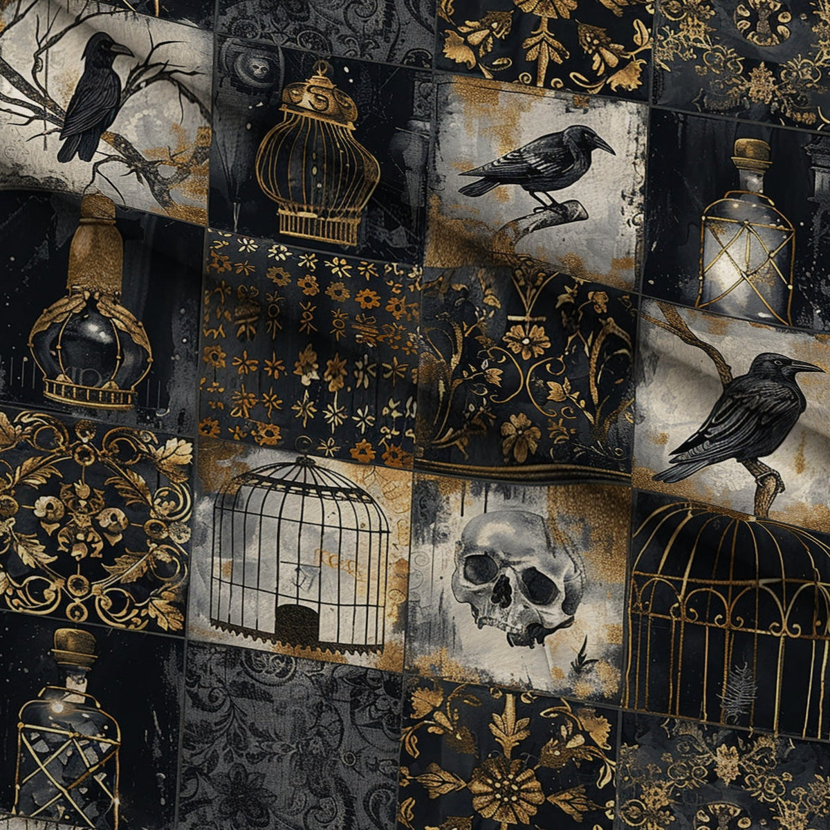 Raven's Curiosities Pattern 5 Minky Fabric