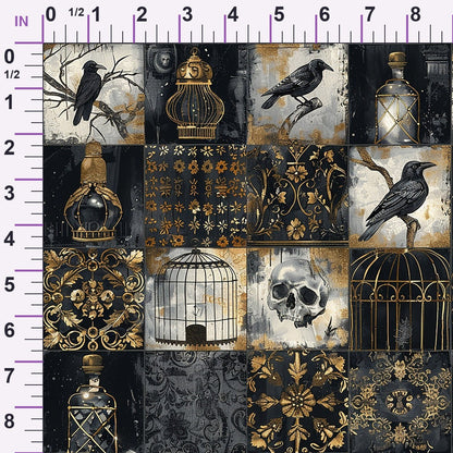 Raven's Curiosities Pattern 5 Minky Fabric