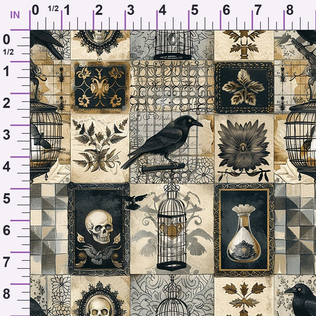 Raven's Curiosities Pattern 7 Minky Fabric