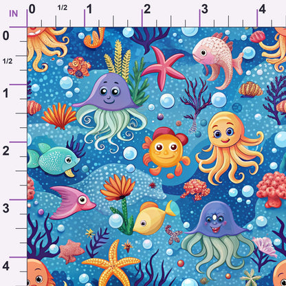 Reef Reverie Pattern 13 Minky Fabric