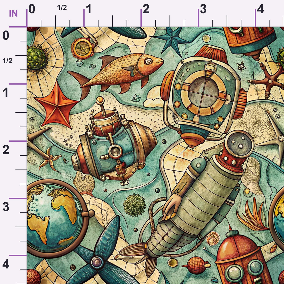 Reef Reverie Pattern 14 Minky Fabric