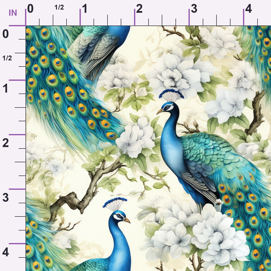 Regal Plumes Pattern 1 Minky Fabric