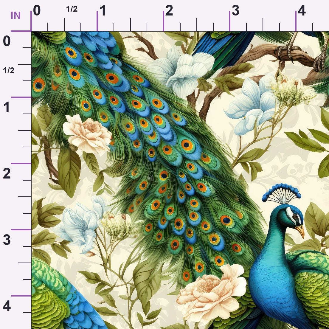 Regal Plumes Pattern 10 Minky Fabric