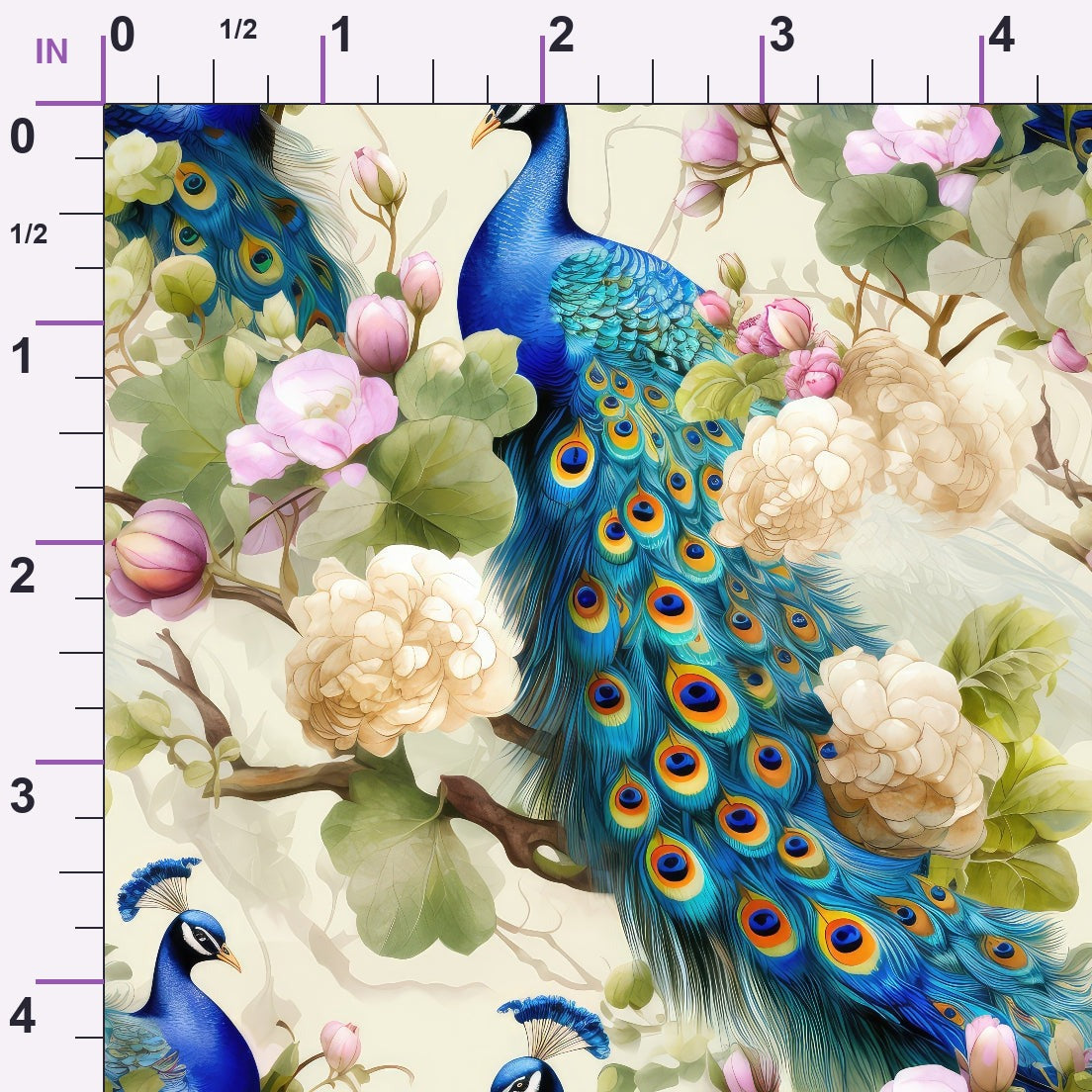 Regal Plumes Pattern 2 Minky Fabric