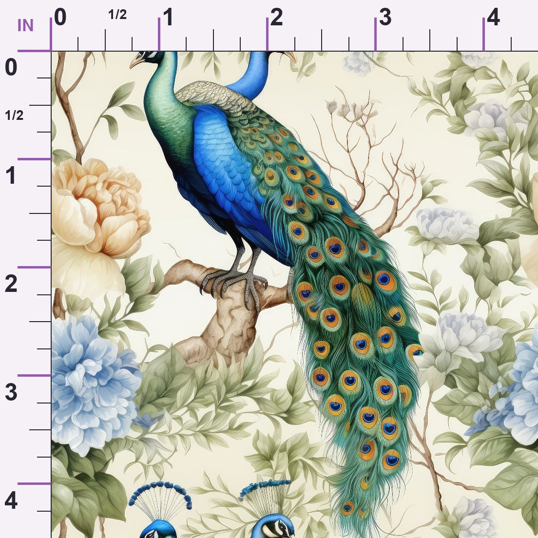Regal Plumes Pattern 3 Minky Fabric