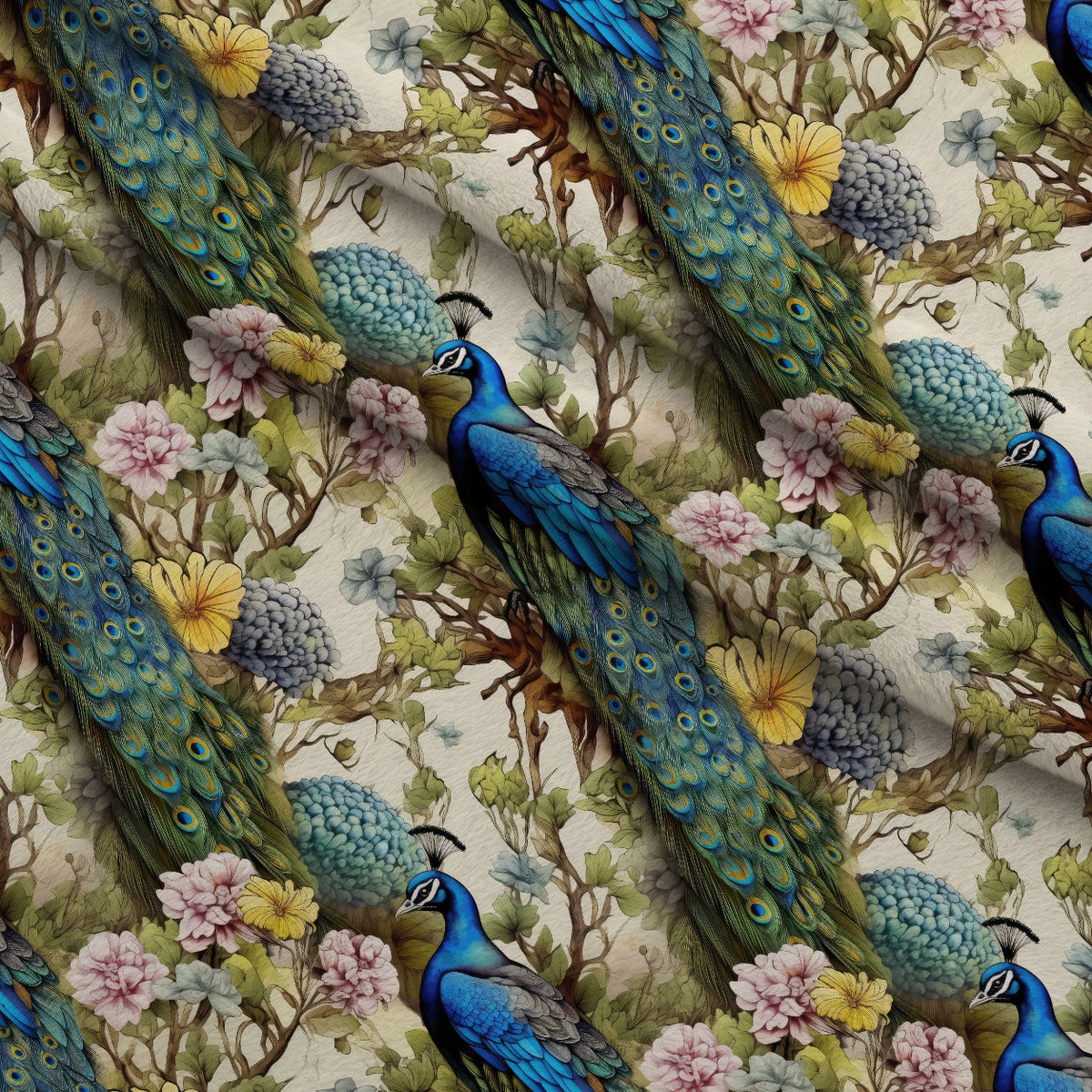 Regal Plumes Pattern 4 Minky Fabric