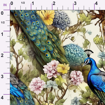 Regal Plumes Pattern 4 Minky Fabric