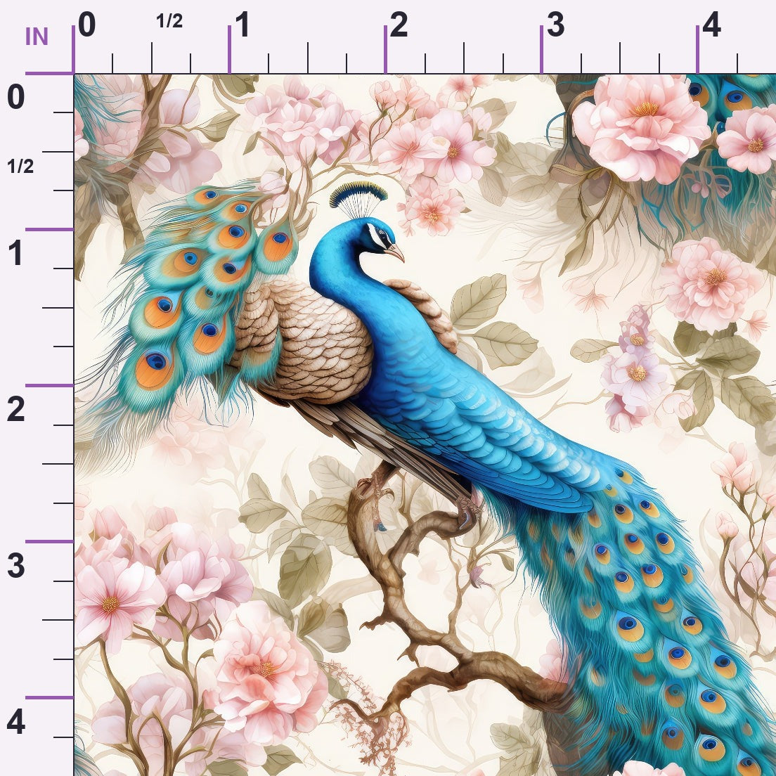 Regal Plumes Pattern 5 Minky Fabric