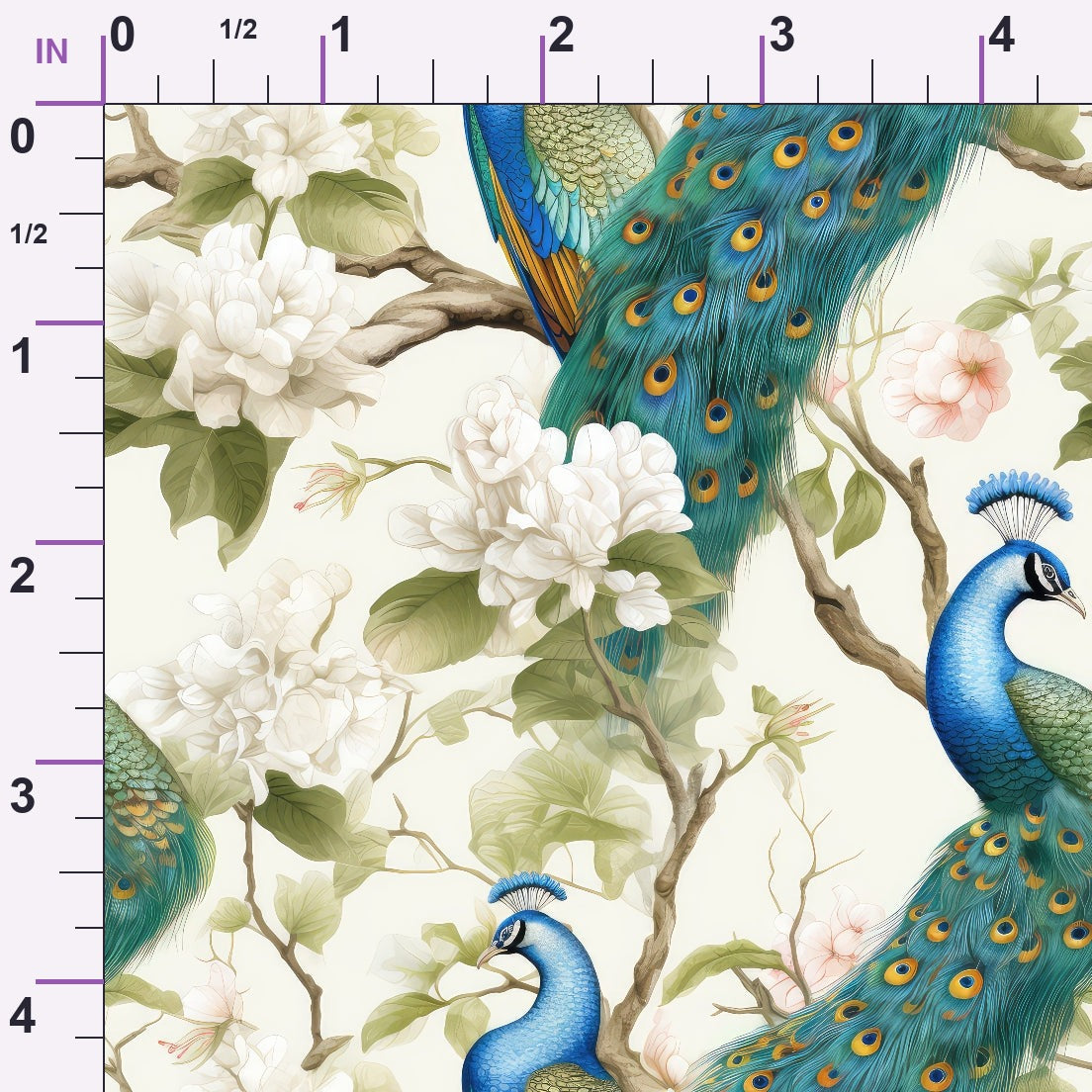 Regal Plumes Pattern 6 Minky Fabric