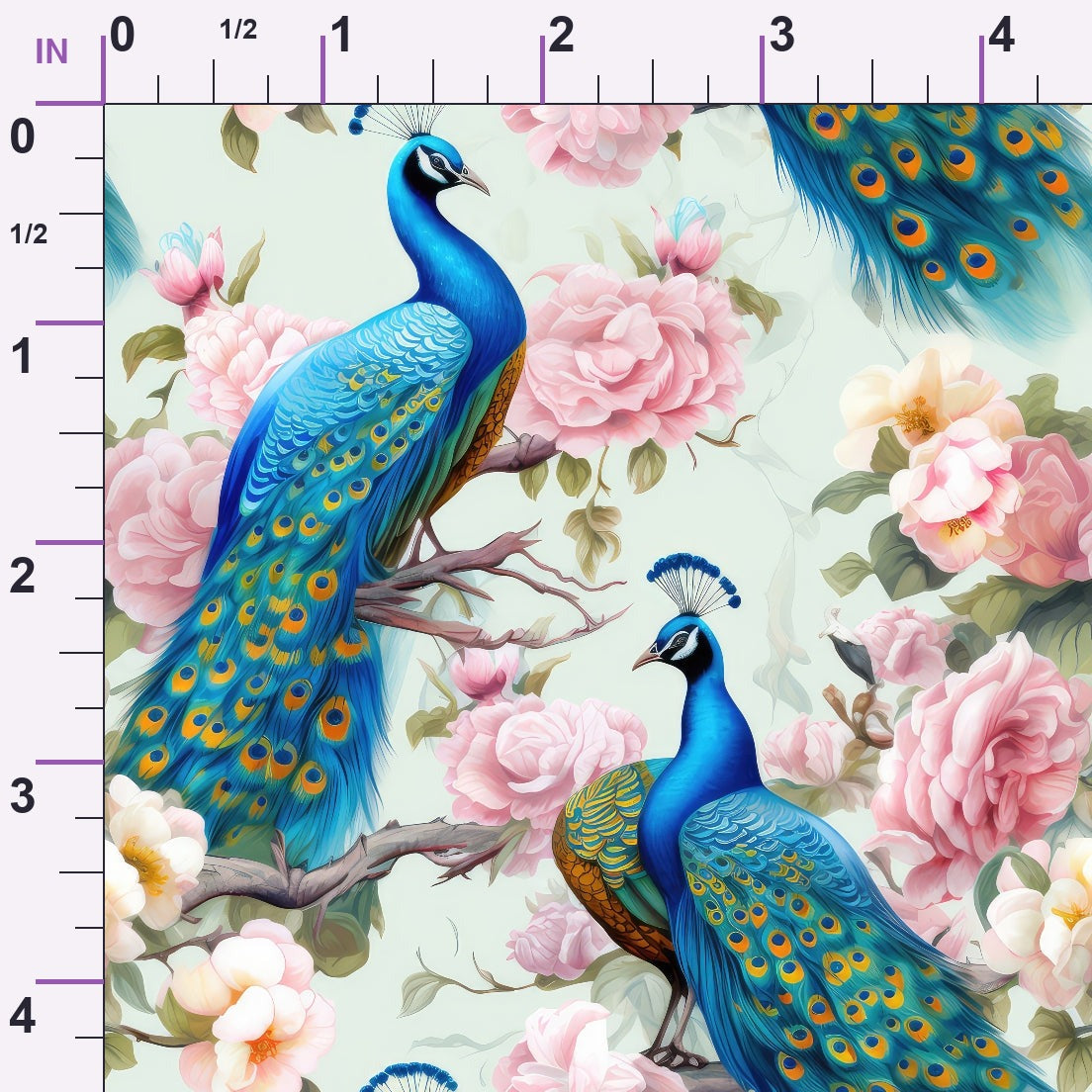Regal Plumes Pattern 7 Minky Fabric