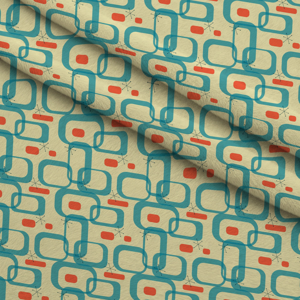 Retro Boomerangs Pattern 12 Minky Fabric
