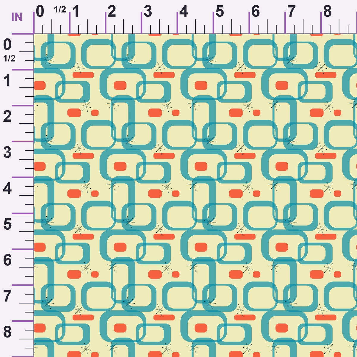 Retro Boomerangs Pattern 12 Minky Fabric