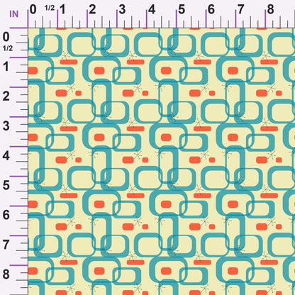 Retro Boomerangs Pattern 12 Minky Fabric