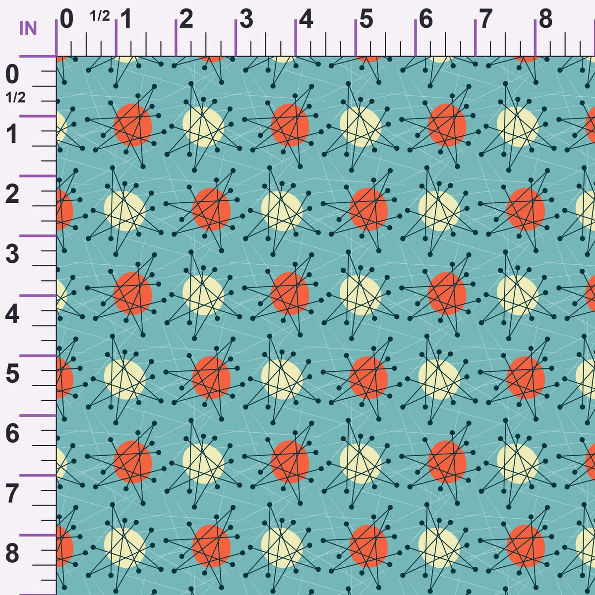 Retro Boomerangs Pattern 3 Minky Fabric