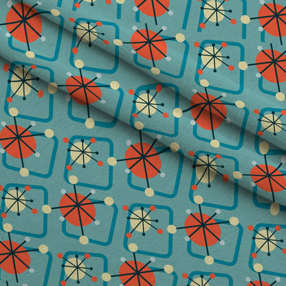 Retro Boomerangs Pattern 5 Minky Fabric