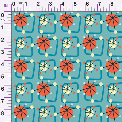 Retro Boomerangs Pattern 5 Minky Fabric