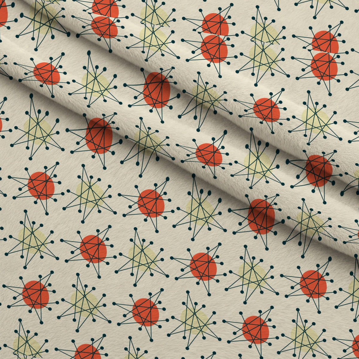 Retro Boomerangs Pattern 9 Minky Fabric