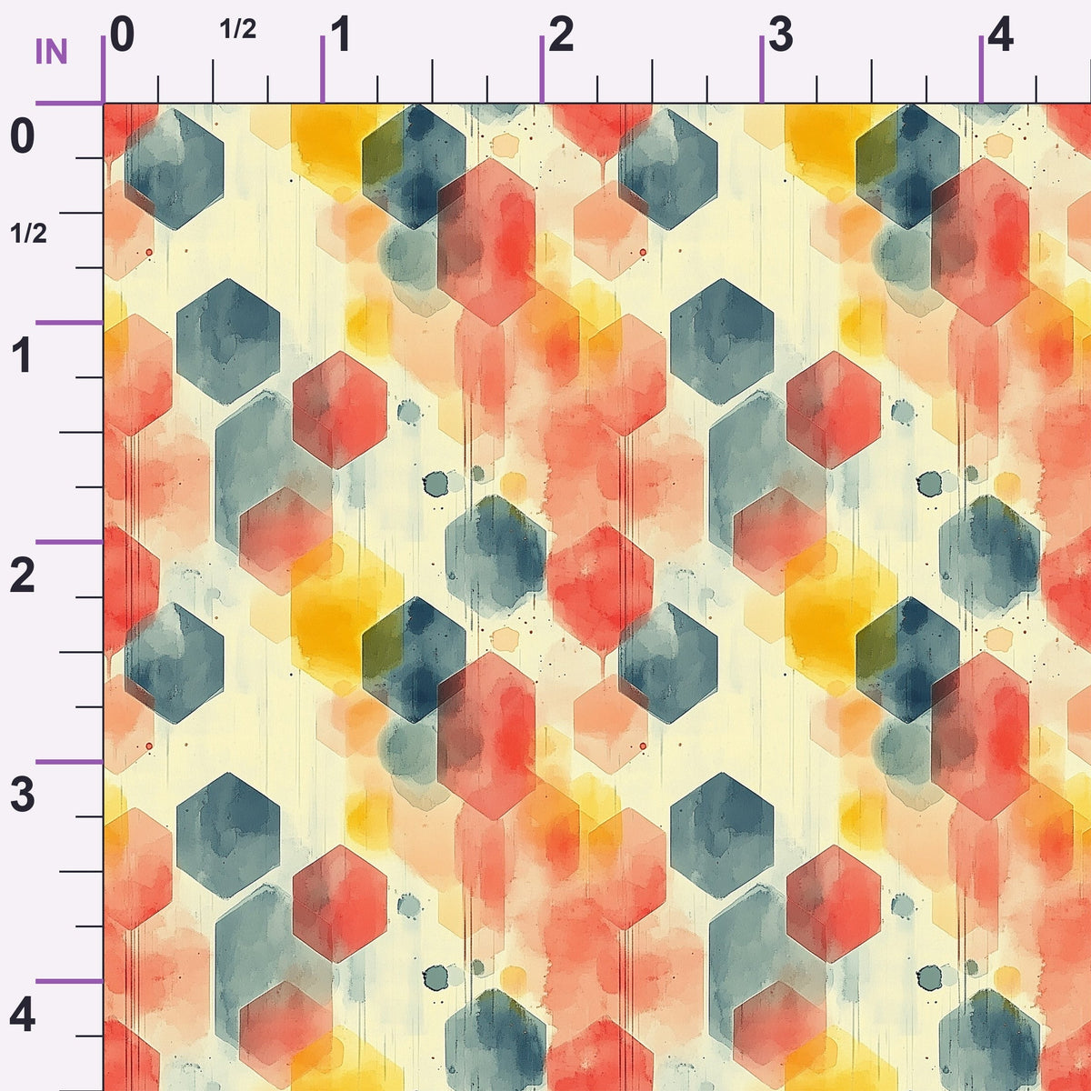 Retro Ember Wash Pattern 1 Minky Fabric
