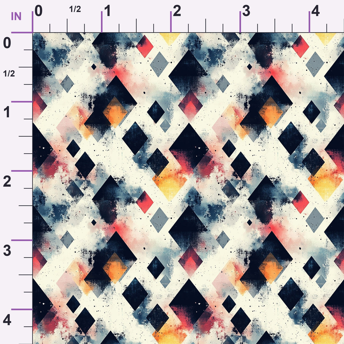 Retro Ember Wash Pattern 3 Minky Fabric