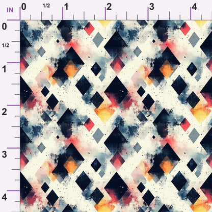 Retro Ember Wash Pattern 3 Minky Fabric