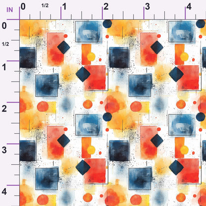 Retro Ember Wash Pattern 8 Minky Fabric
