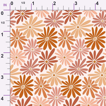 Retro Floral Pattern 4 Minky Fabric
