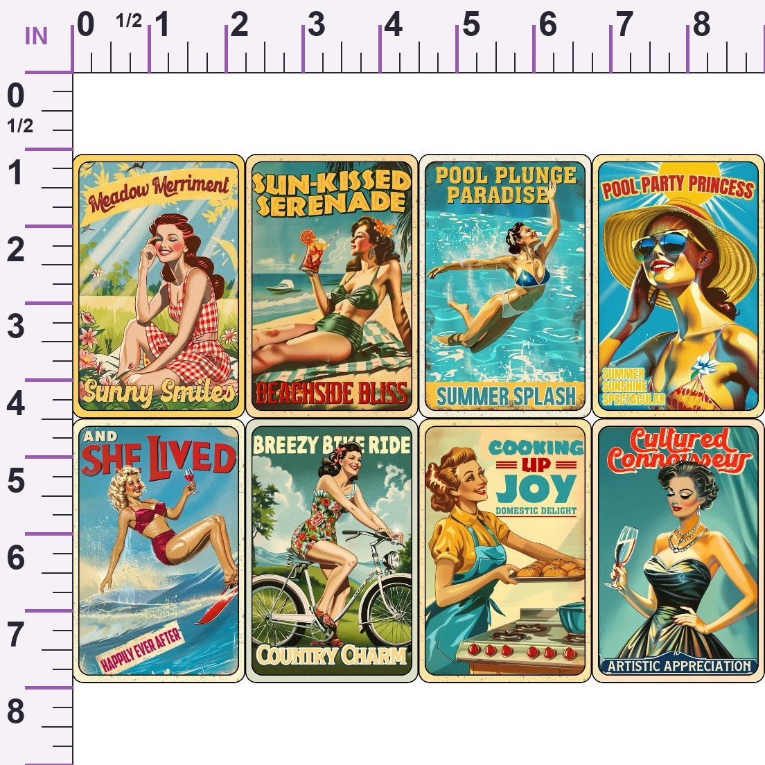 Retro Glamour Gals Pattern 1 Minky Fabric