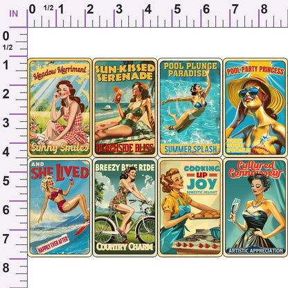 Retro Glamour Gals Pattern 1 Minky Fabric