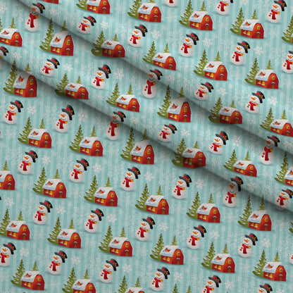 Retro Holiday Cheer Pattern 1 Minky Fabric