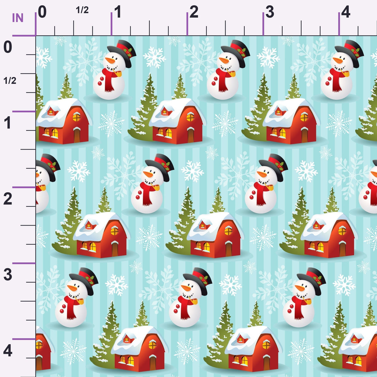 Retro Holiday Cheer Pattern 1 Minky Fabric
