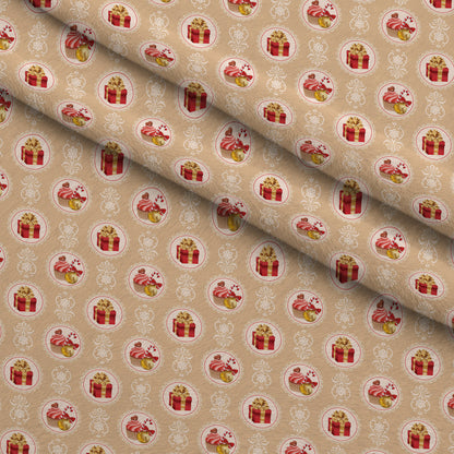 Retro Holiday Cheer Pattern 4 Minky Fabric