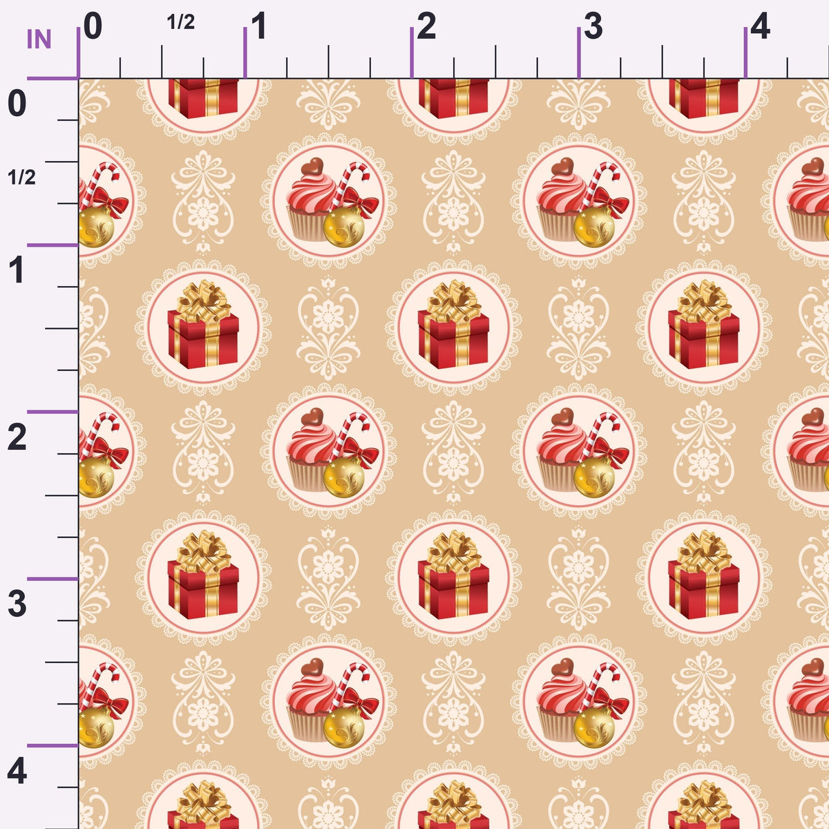 Retro Holiday Cheer Pattern 4 Minky Fabric