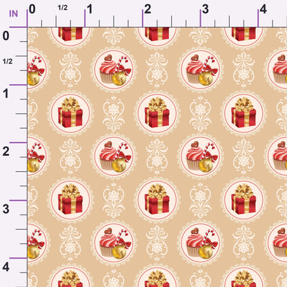 Retro Holiday Cheer Pattern 4 Minky Fabric