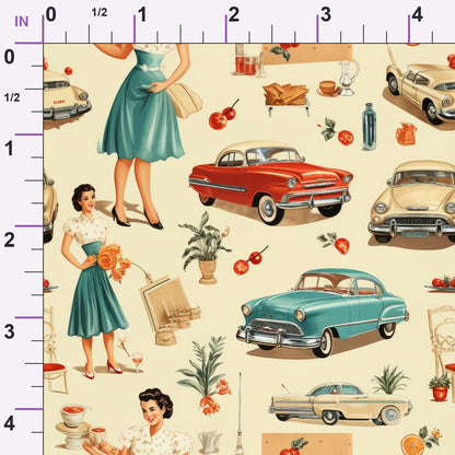 Retro Keepsakes Pattern 1 Minky Fabric