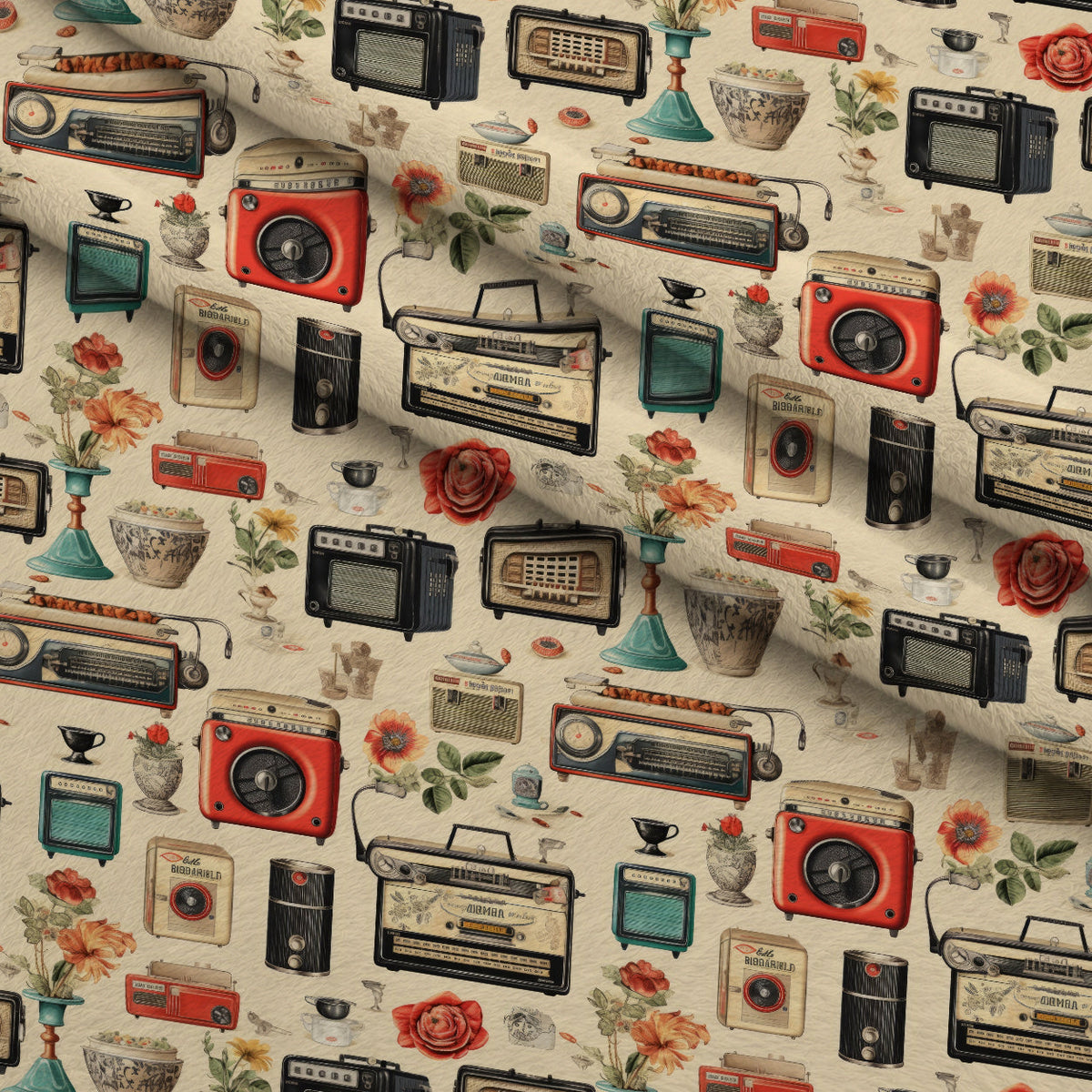 Retro Keepsakes Pattern 10 Minky Fabric