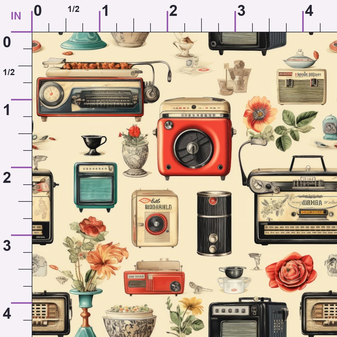 Retro Keepsakes Pattern 10 Minky Fabric