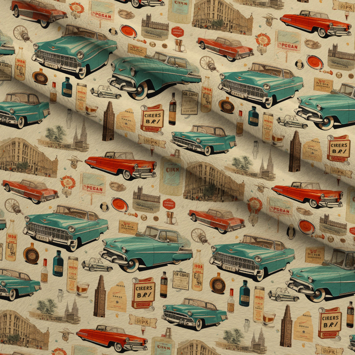 Retro Keepsakes Pattern 12 Minky Fabric