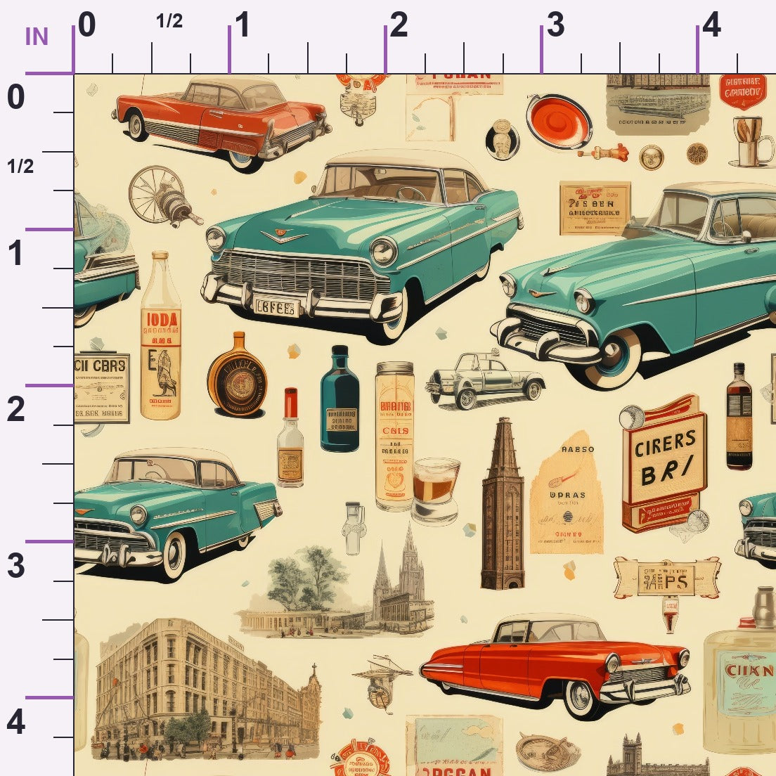 Retro Keepsakes Pattern 12 Minky Fabric