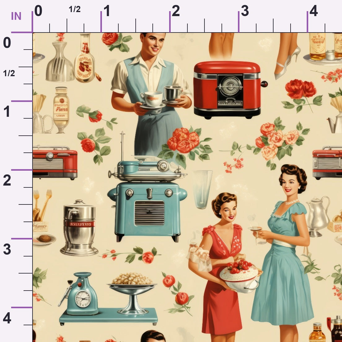 Retro Keepsakes Pattern 13 Minky Fabric