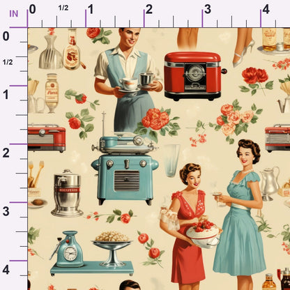 Retro Keepsakes Pattern 13 Minky Fabric