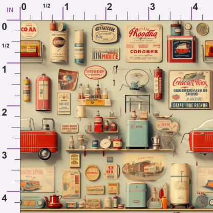 Retro Keepsakes Pattern 17 Minky Fabric