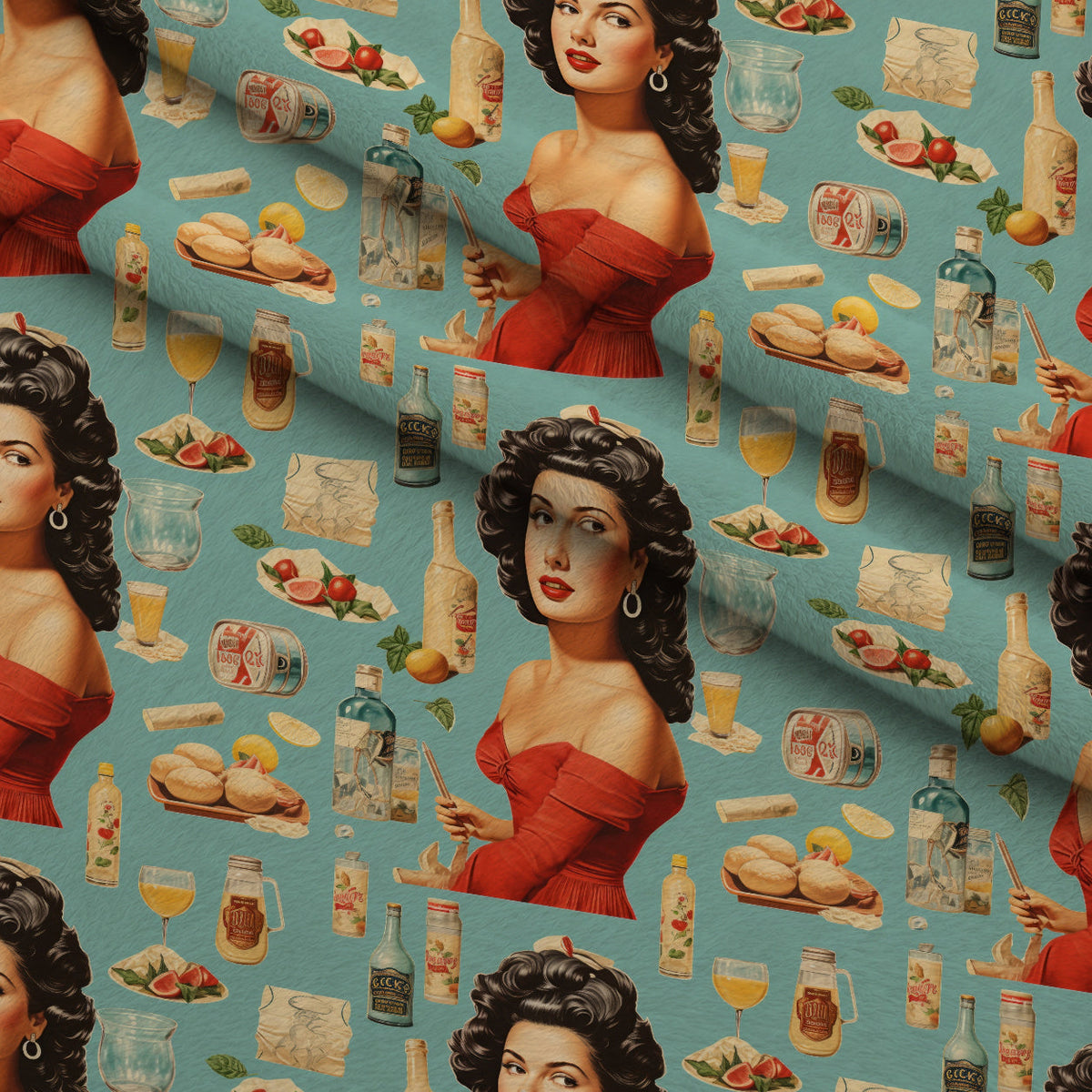 Retro Keepsakes Pattern 20 Minky Fabric