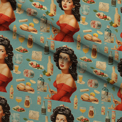 Retro Keepsakes Pattern 20 Minky Fabric