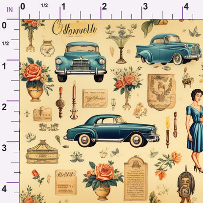 Retro Keepsakes Pattern 26 Minky Fabric