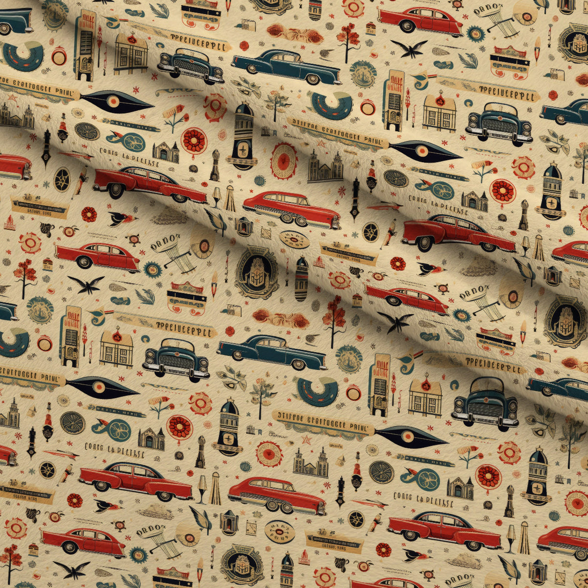 Retro Keepsakes Pattern 27 Minky Fabric