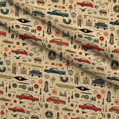 Retro Keepsakes Pattern 27 Minky Fabric