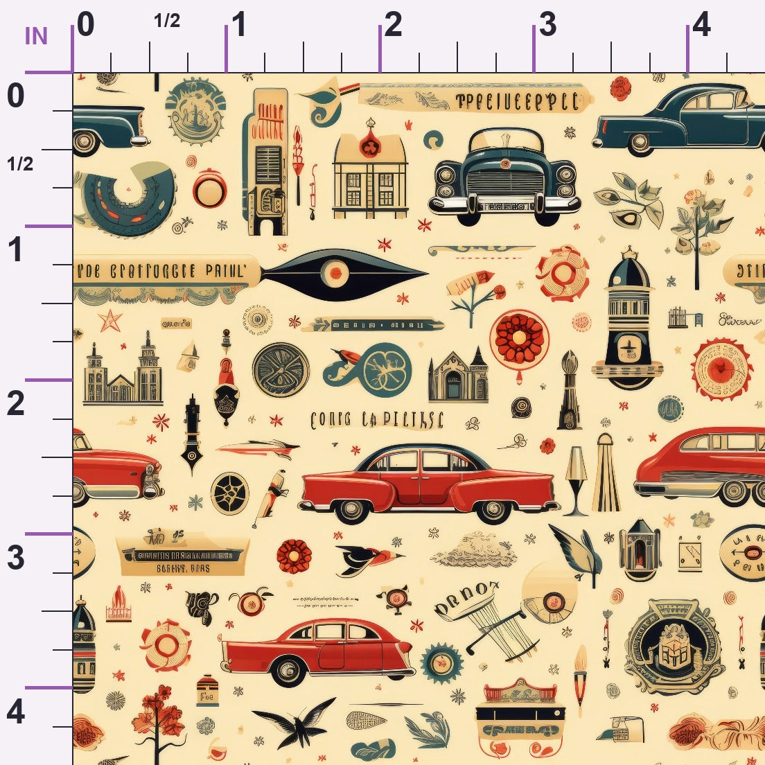 Retro Keepsakes Pattern 27 Minky Fabric