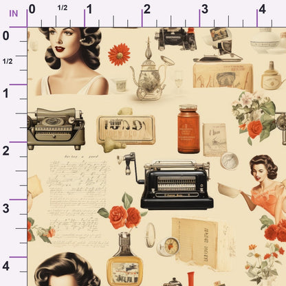 Retro Keepsakes Pattern 3 Minky Fabric