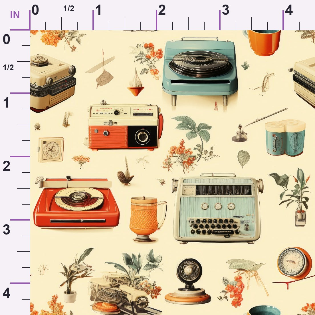 Retro Keepsakes Pattern 4 Minky Fabric