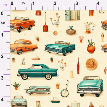 Retro Keepsakes Pattern 5 Minky Fabric